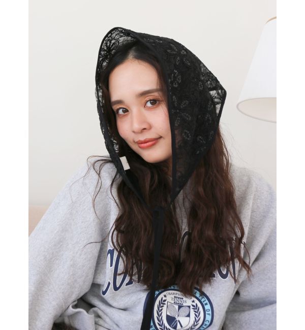 Ungrid「シアーエンブロイダリーボンネット」|バンダナ・スカーフ|