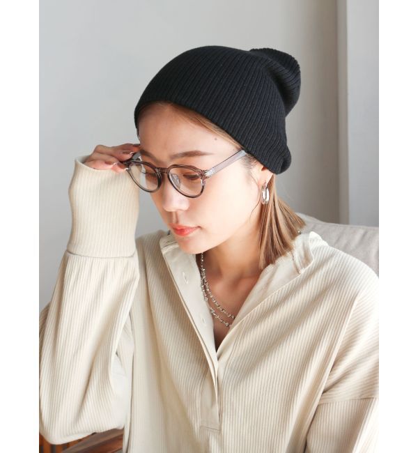 Ungrid「リブ編みニット帽」|ニット帽|ブラック