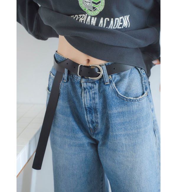 Ungrid「レザーロングベルト」|ベルト|ブラック