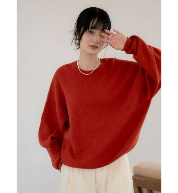 Ungrid「カシミヤ混スムース編みルーズニット」|ニット・セーター|