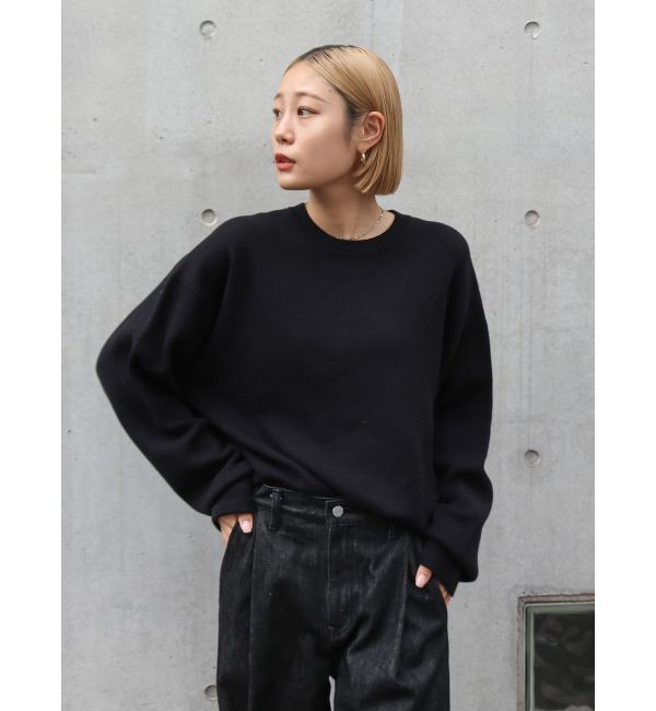 Ungrid「カシミヤ混スムース編みルーズニット」|ニット・セーター|