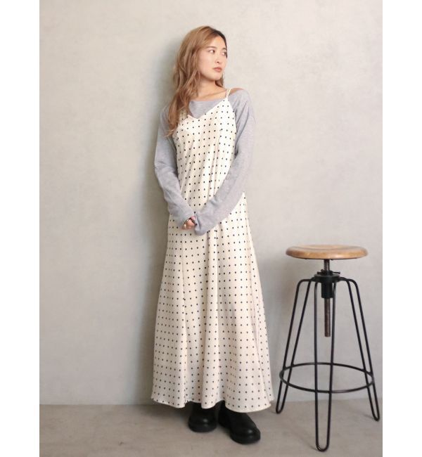 Ungrid「フィットフレアキャミワンピース」|ワンピース|オフホワイト