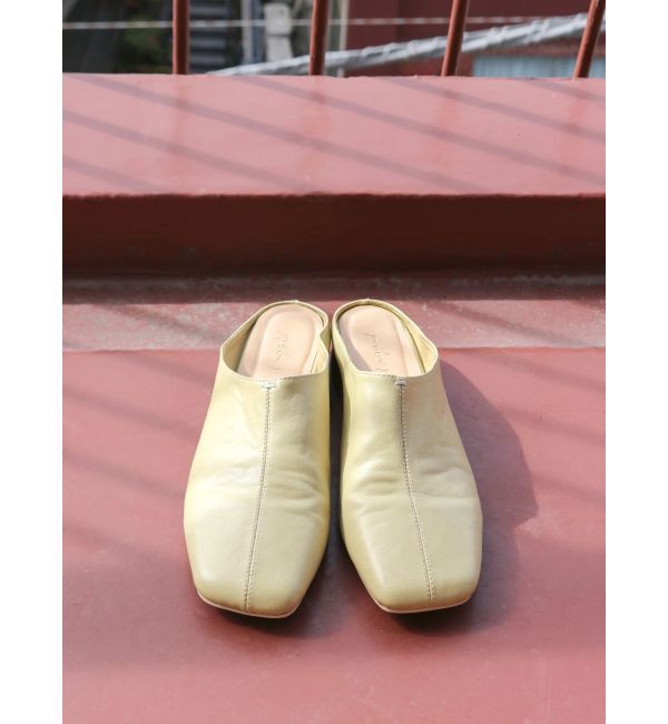 Ungrid「スクエアトゥヒールサンダル」|サンダル|イエロー