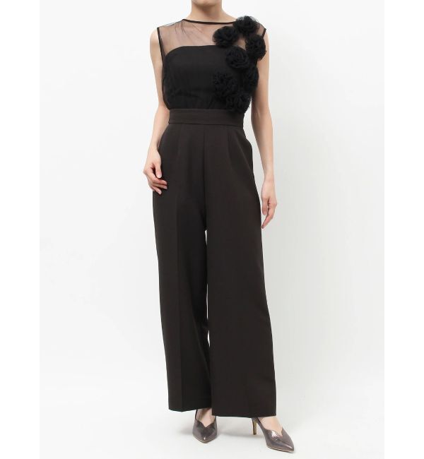 LAGUNAMOON「LADYコサージュチュールパンツドレス」|ドレス|