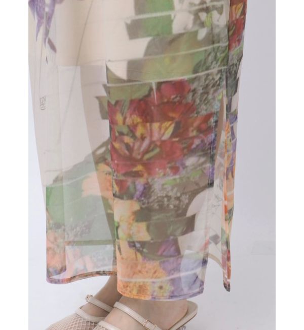 LAGUNAMOON「【DELIGENCE PARLOURコラボ】アートフラワープリントシアースカート」|スカート|