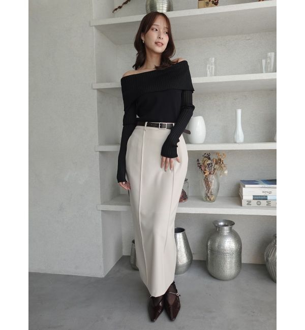 LAGUNAMOON「シアーオフショルニットプルオーバー」|ニット・セーター|