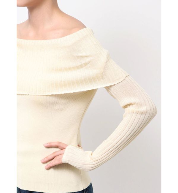 LAGUNAMOON「シアーオフショルニットプルオーバー」|ニット・セーター|