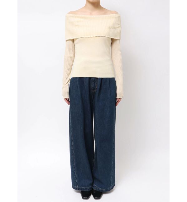 LAGUNAMOON「シアーオフショルニットプルオーバー」|ニット・セーター|