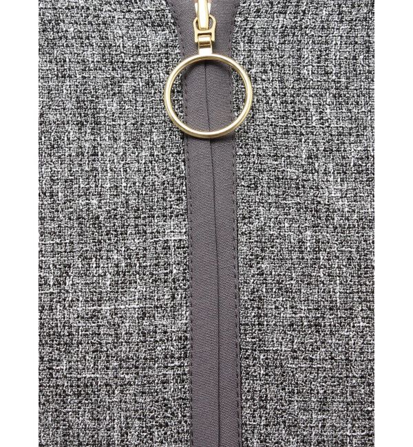 LAGUNAMOON「フロントジップVネックフレアワンピース」|ワンピース|