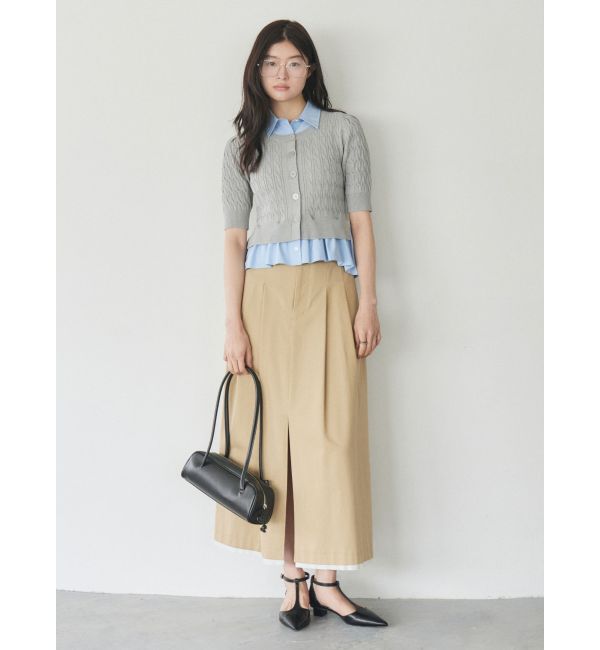 LAGUNAMOON「デタッチャブルペプラムニットカーディガン」|カーディガン|