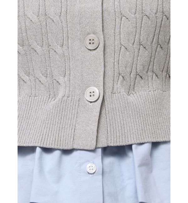 LAGUNAMOON「デタッチャブルペプラムニットカーディガン」|カーディガン|