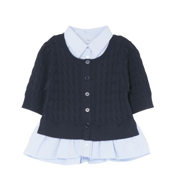 LAGUNAMOON「デタッチャブルペプラムニットカーディガン」|カーディガン|