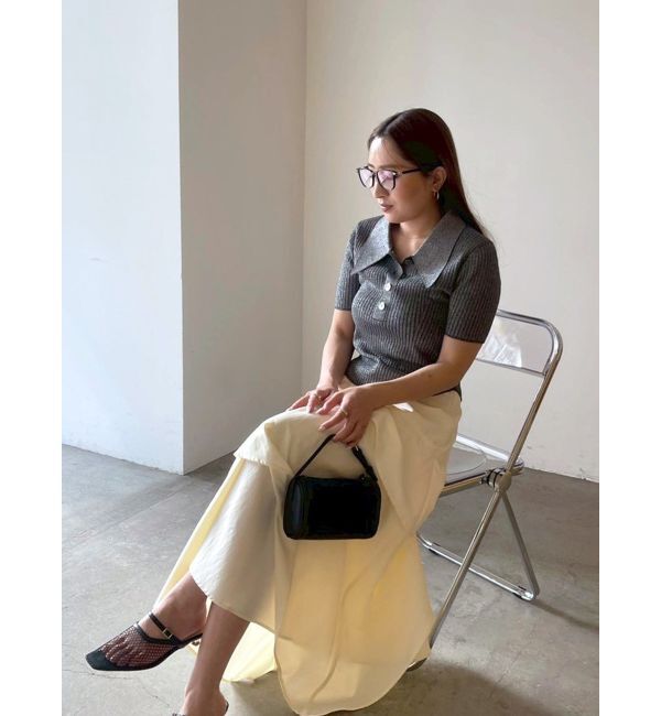 LAGUNAMOON「カラーネックラインニットプルオーバー」|ニット・セーター|