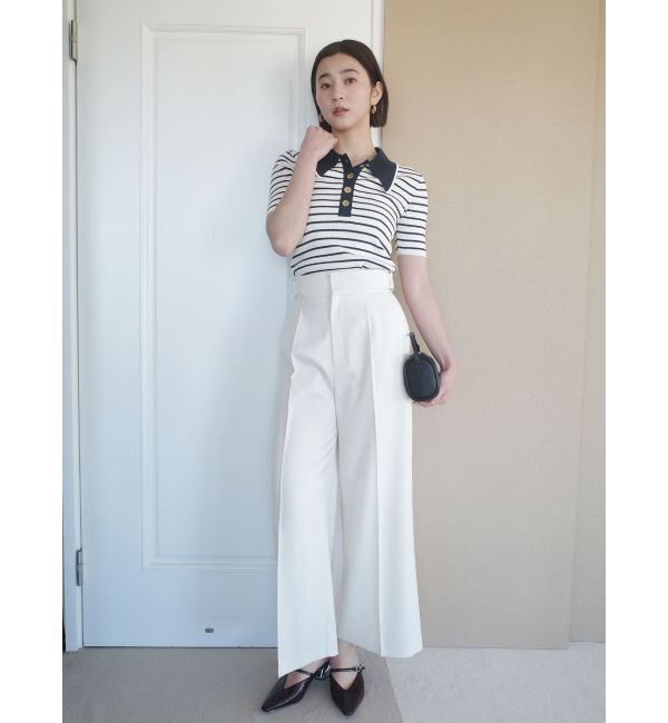 LAGUNAMOON「カラーネックラインニットプルオーバー」|ニット・セーター|