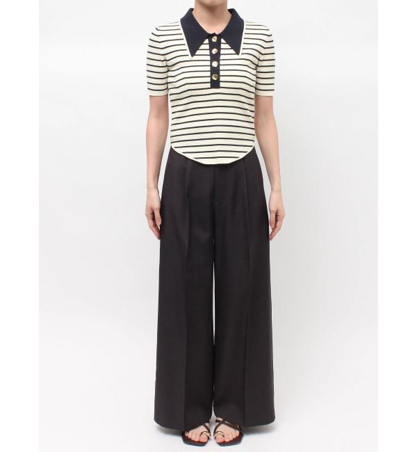 LAGUNAMOON「カラーネックラインニットプルオーバー」|ニット・セーター|