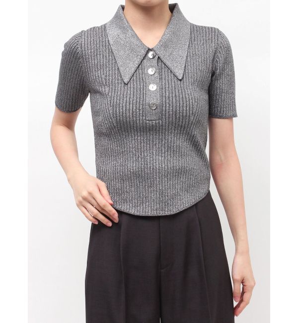 LAGUNAMOON「カラーネックラインニットプルオーバー」|ニット・セーター|