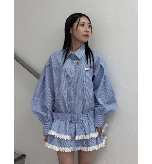 jouetie「ヘムフリルチュニックシャツ」|シャツ・ブラウス|