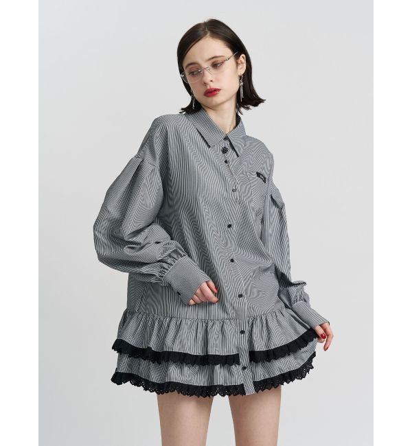 jouetie「ヘムフリルチュニックシャツ」|シャツ・ブラウス|