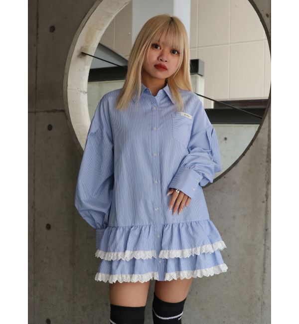 jouetie「ヘムフリルチュニックシャツ」|シャツ・ブラウス|