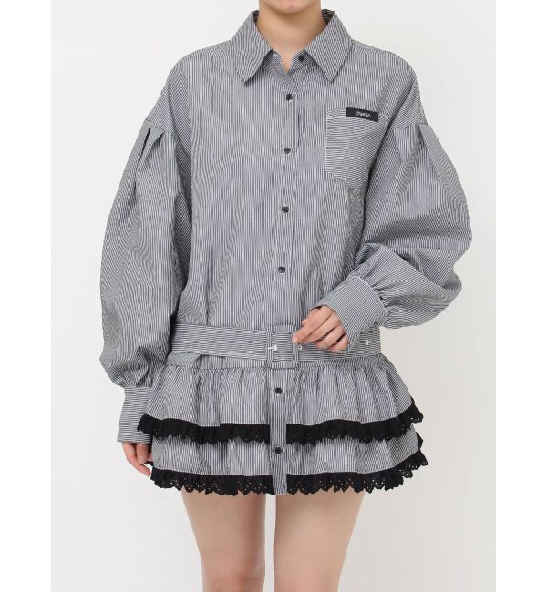 jouetie「ヘムフリルチュニックシャツ」|シャツ・ブラウス|