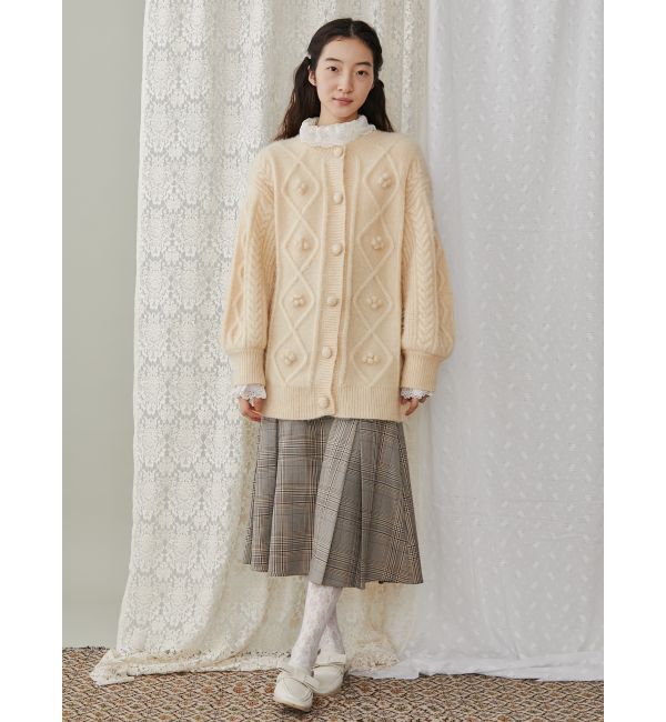 merry jenny「リボンプリーツミディスカート【セットアップ着用可能】」|スカート|