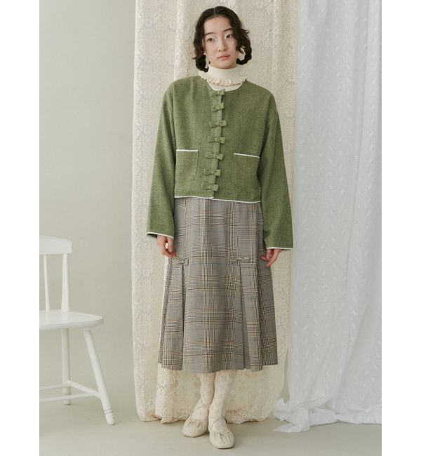 merry jenny「リボンプリーツミディスカート【セットアップ着用可能】」|スカート|