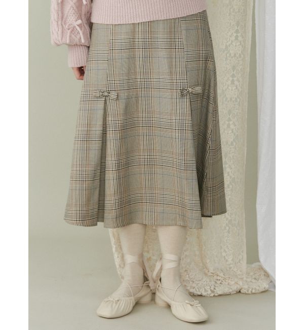 merry jenny「リボンプリーツミディスカート【セットアップ着用可能】」|スカート|