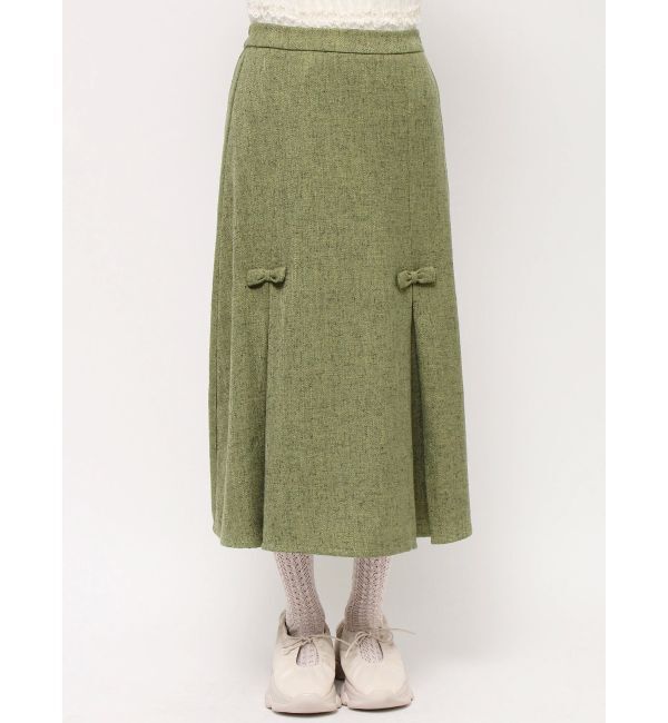 merry jenny「リボンプリーツミディスカート【セットアップ着用可能】」|スカート|