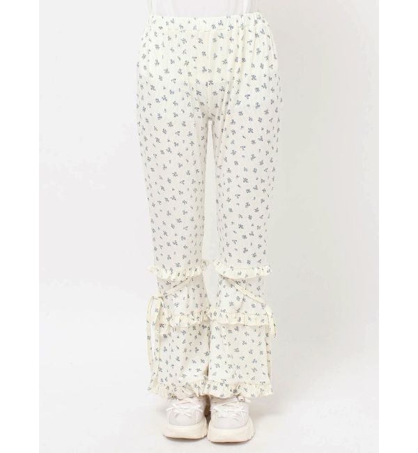 merry jenny「floralフリルリブフレアパンツ」|その他|