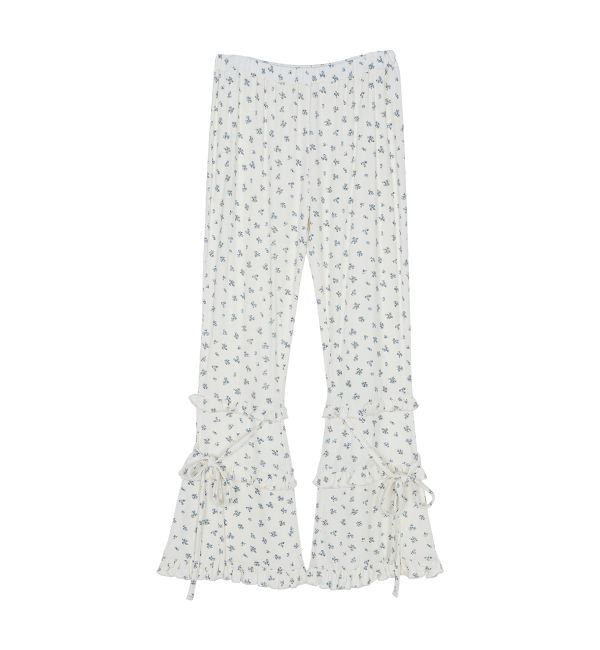 merry jenny「floralフリルリブフレアパンツ」|その他|