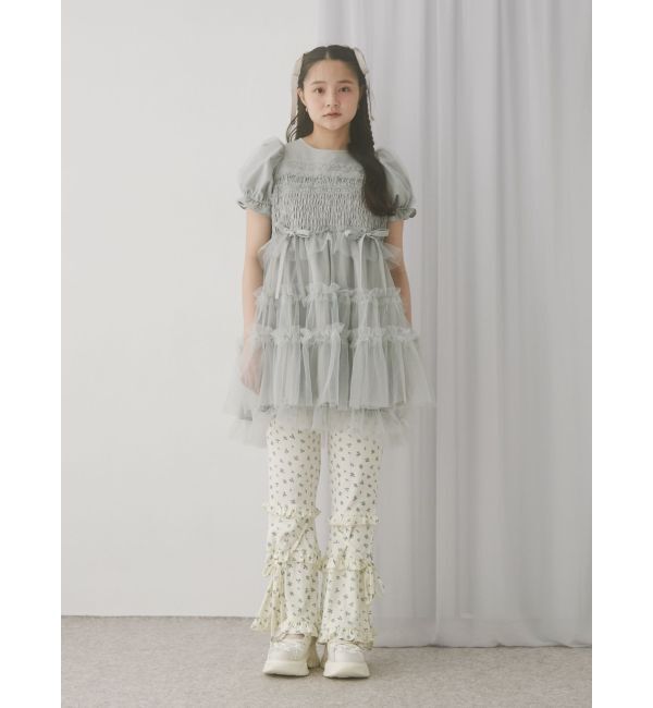merry jenny「floralフリルリブフレアパンツ」|その他|
