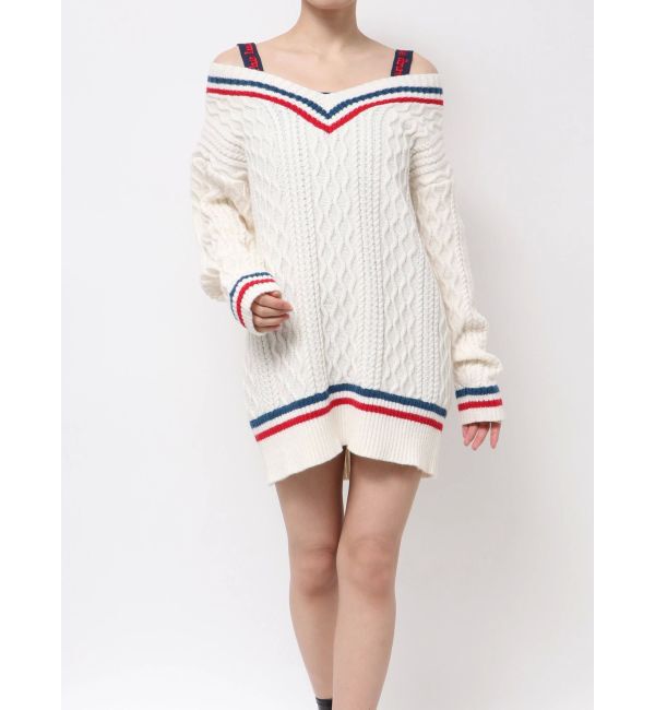 GYDA「cable LOOSEニットレイヤードチュニックワンピース」|ワンピース|