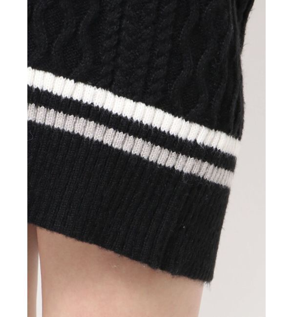 GYDA「cable LOOSEニットレイヤードチュニックワンピース」|ワンピース|