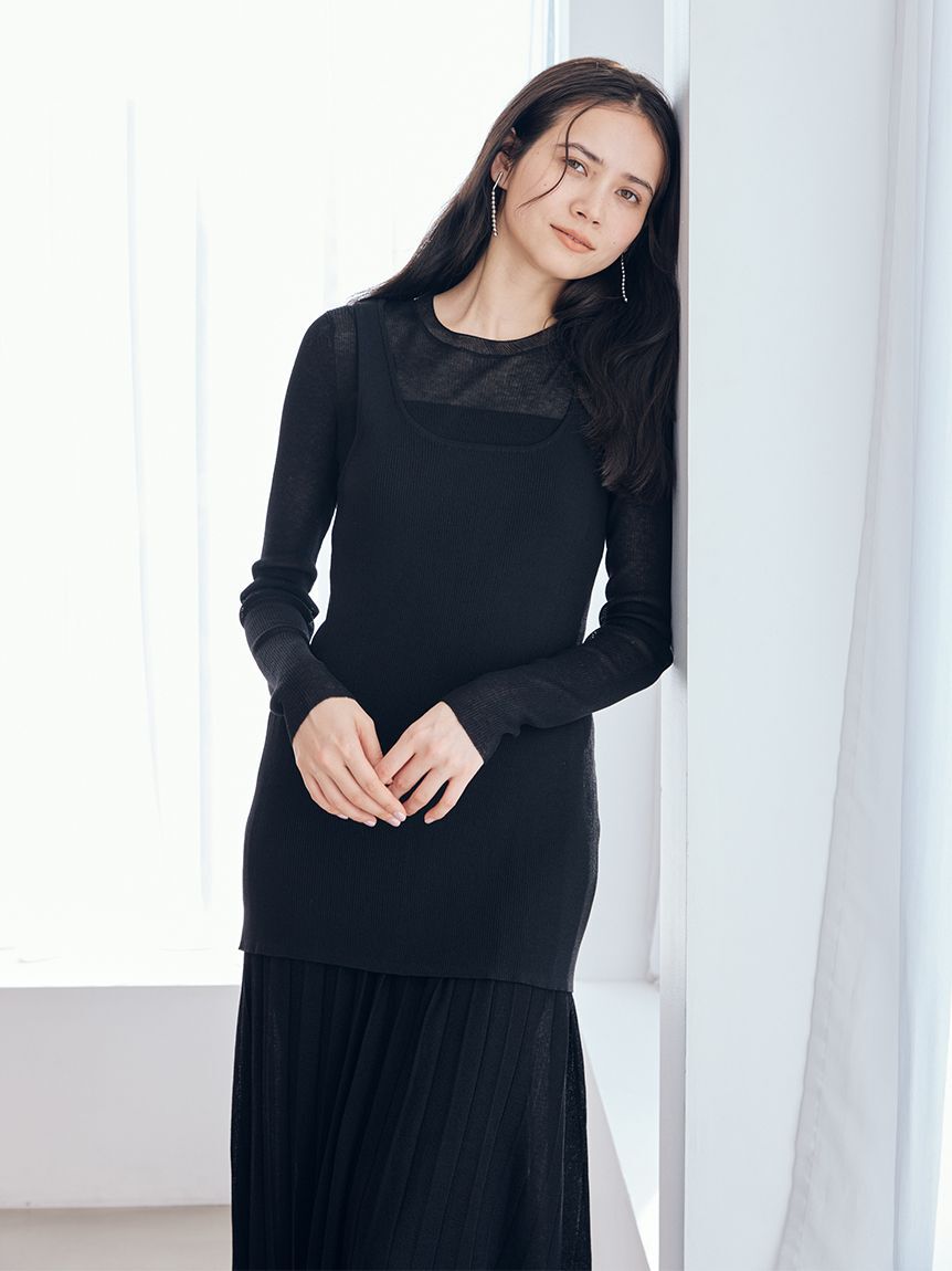 Mila Owen「シアーニットワンピース」|ワンピース|