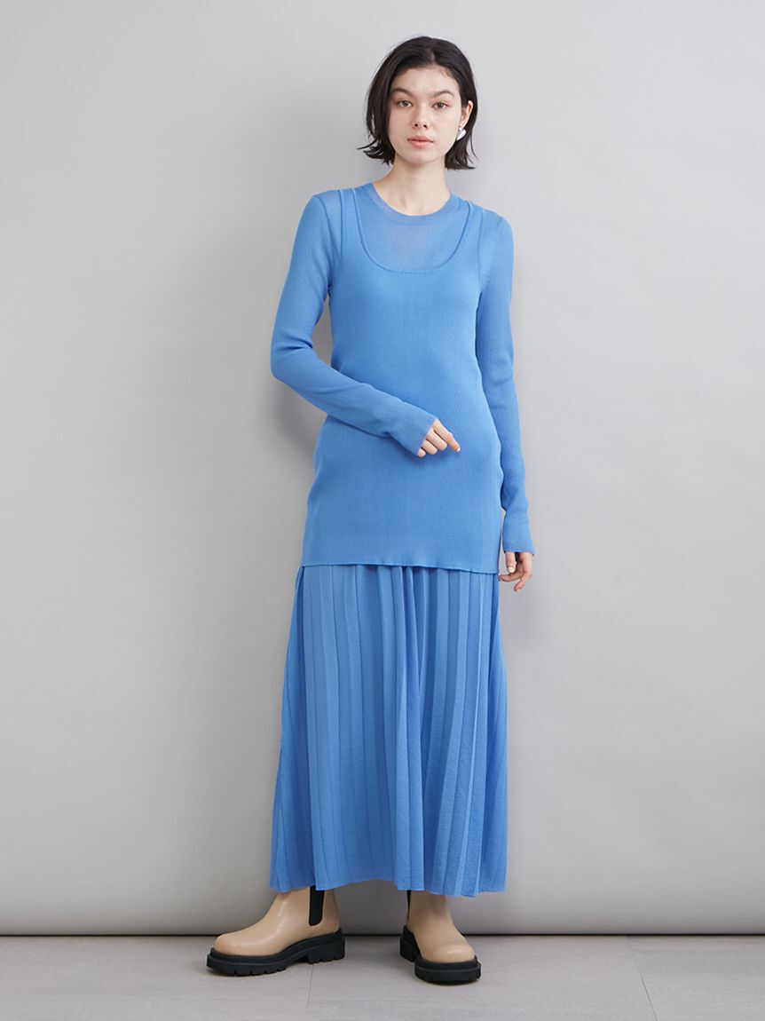 Mila Owen「シアーニットワンピース」|ワンピース|