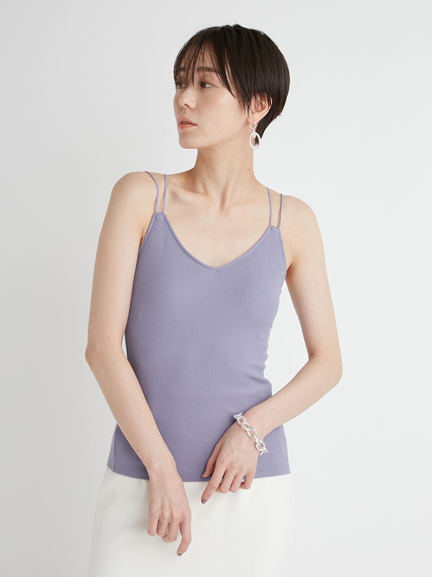emmi atelier「【emmi atelier】カップ付きリブキャミソール」|キャミソール|