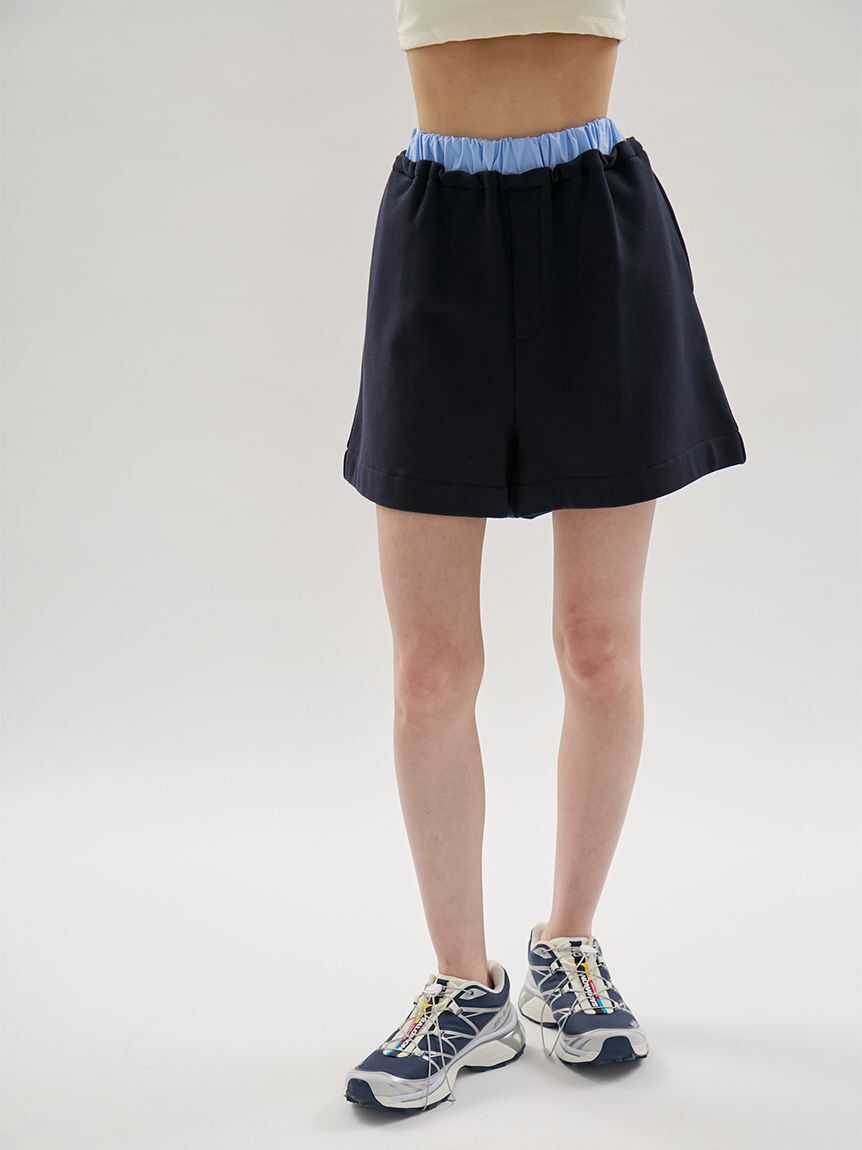 emmi atelier「【em】レイヤードライクスウェットショートパンツ【セットアップ対応】」|その他|