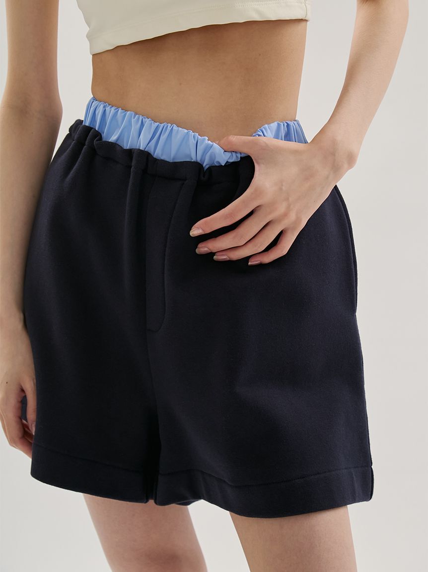 emmi atelier「【em】レイヤードライクスウェットショートパンツ【セットアップ対応】」|その他|