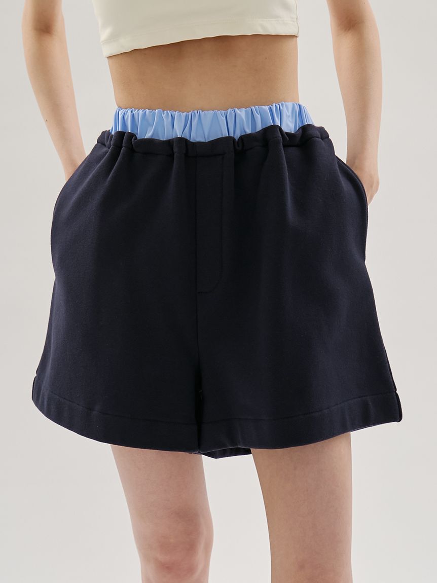 emmi atelier「【em】レイヤードライクスウェットショートパンツ【セットアップ対応】」|その他|