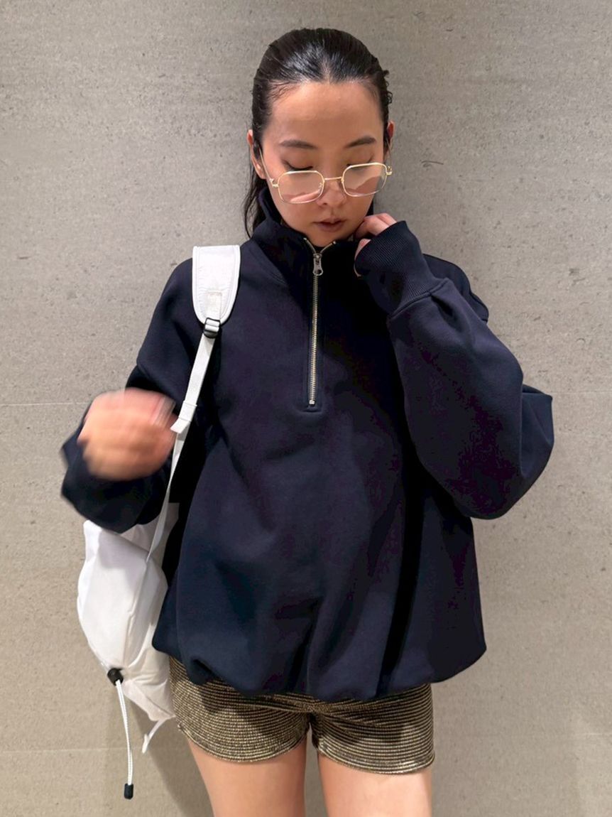 emmi atelier「【em】ハーフジップスウェット【セットアップ対応】」|スウェット・ジャージ|