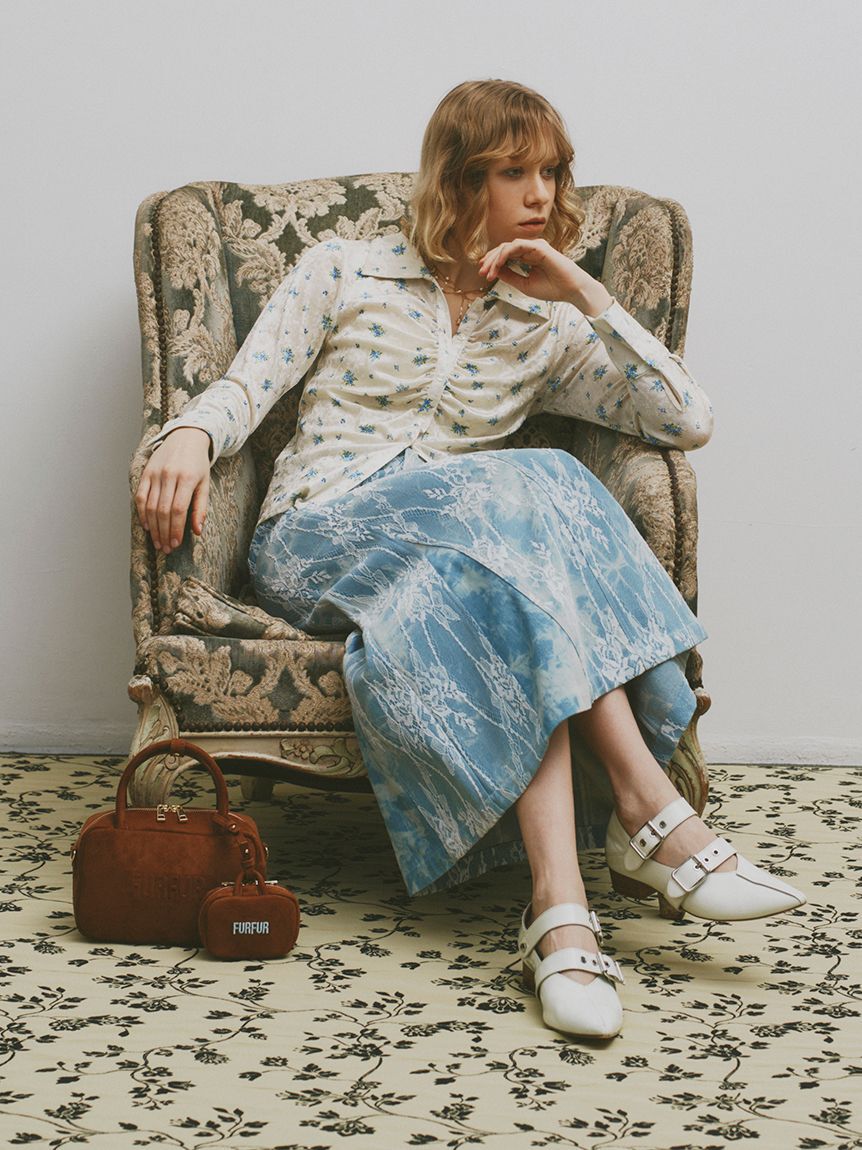 FURFUR「【WEB限定カラー】ダブルストラップバブーシュ」|パンプス|