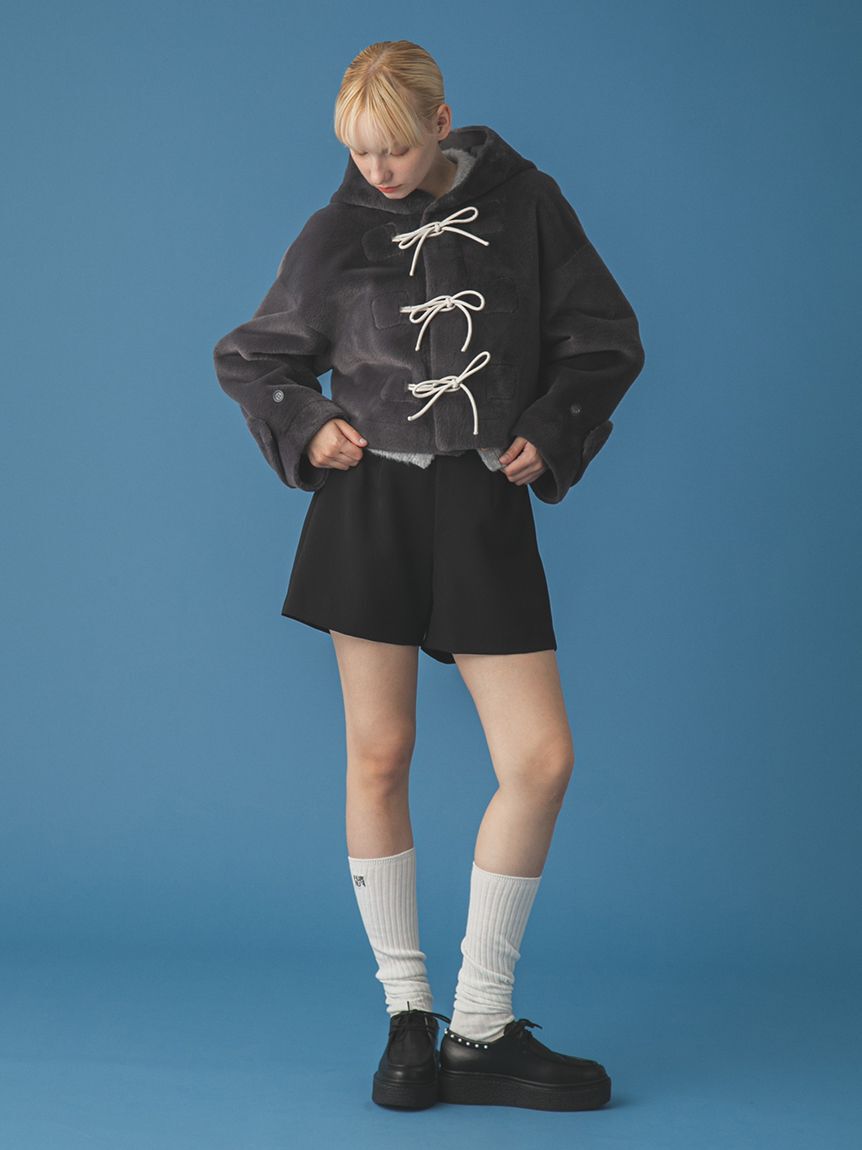 FURFUR「リボンショートダッフルコート」|ダッフルコート|