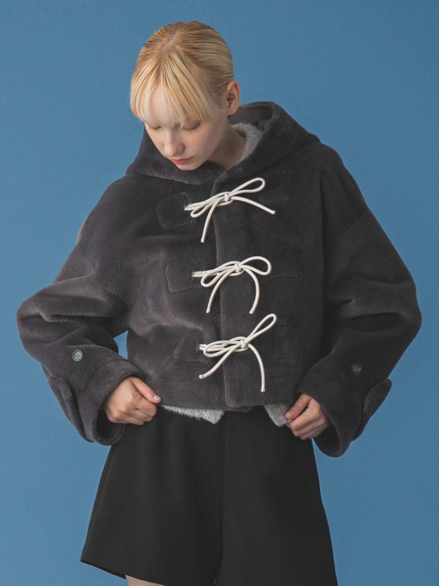 FURFUR「リボンショートダッフルコート」|ダッフルコート|CGRY