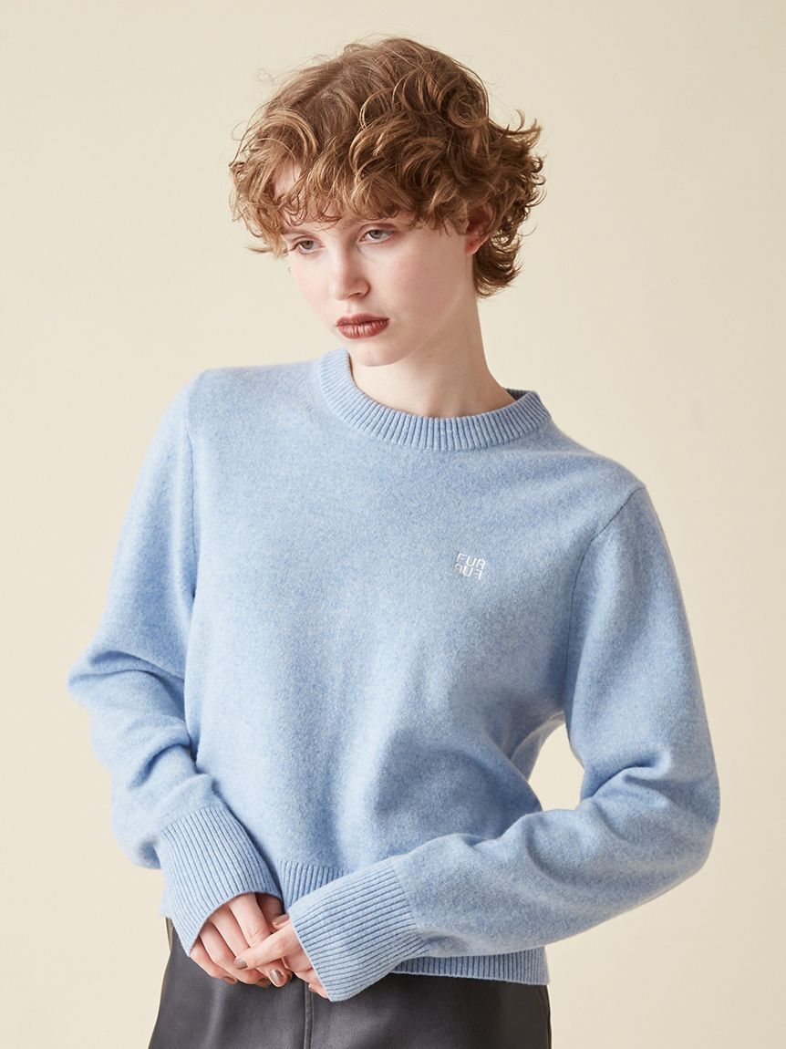 FURFUR「ロゴ刺繍クルーネックセーター」|ニット・セーター|