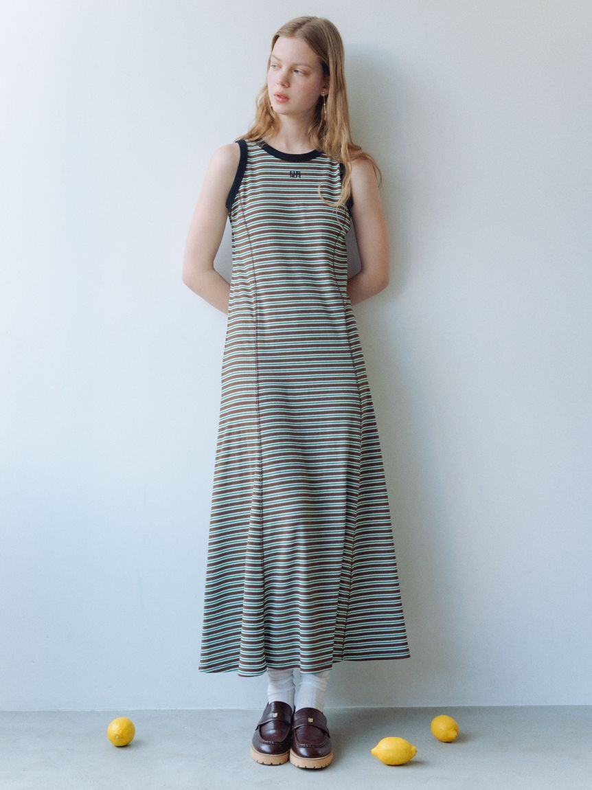 FURFUR「ロゴ刺繍ボーダーワンピース」|ワンピース|BRW