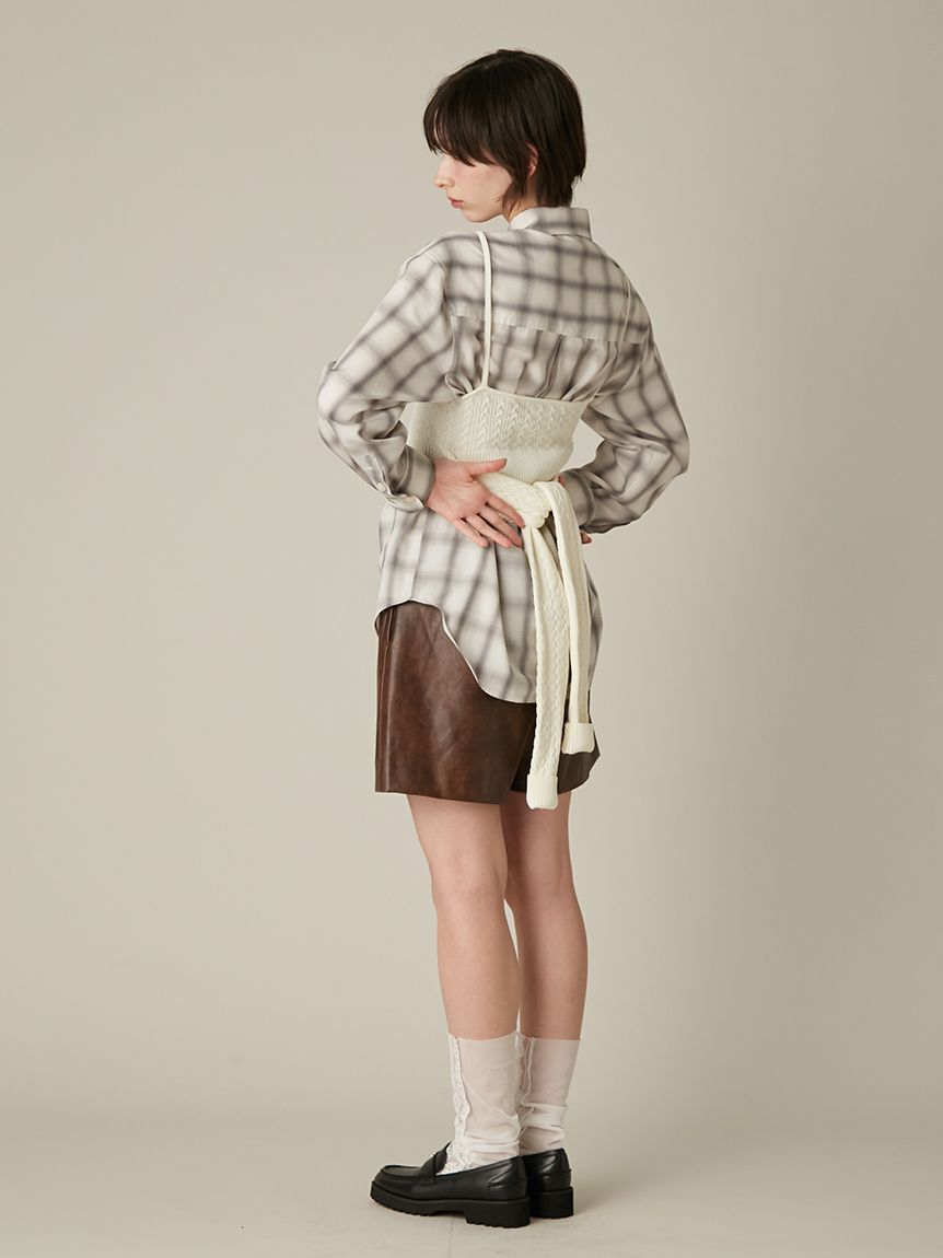 FURFUR「ニットビスチェレイヤードシャツ」|シャツ・ブラウス|