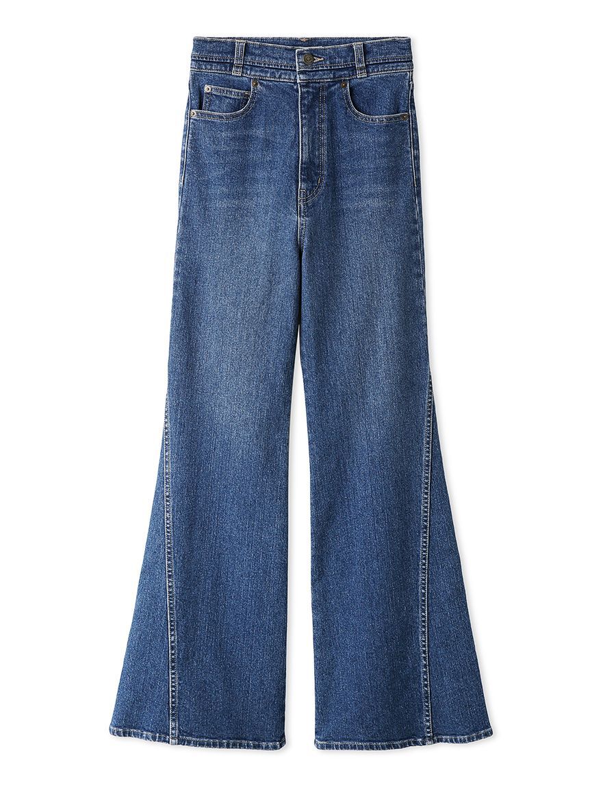 SNIDEL「Sustainableストレッチフレアデニムパンツ」|デニム|