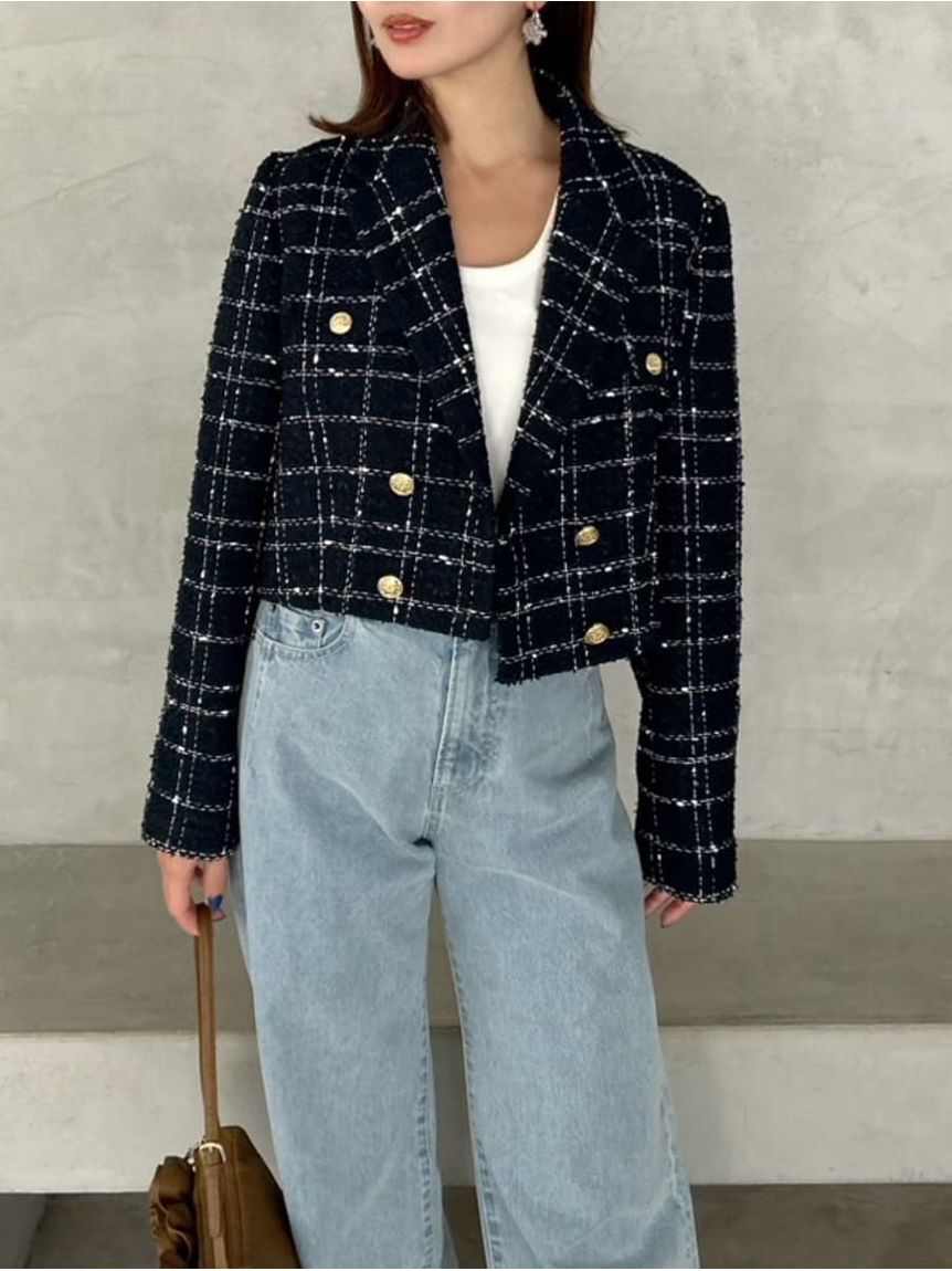 SNIDEL「バリエツイードジャケット」|テーラードジャケット|