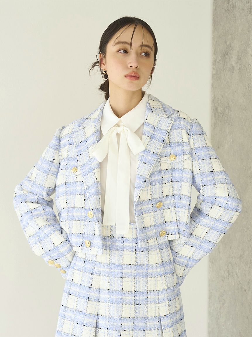 SNIDEL「バリエツイードジャケット」|テーラードジャケット|