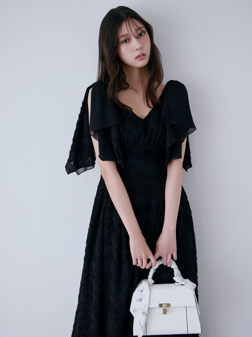 SNIDEL「リボンジャガードワンピース」|ワンピース|